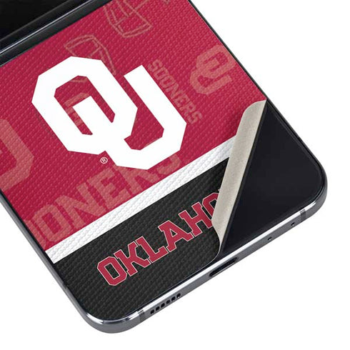 University of Oklahoma Split Jersey Galaxy Z Flip5 5G Skin